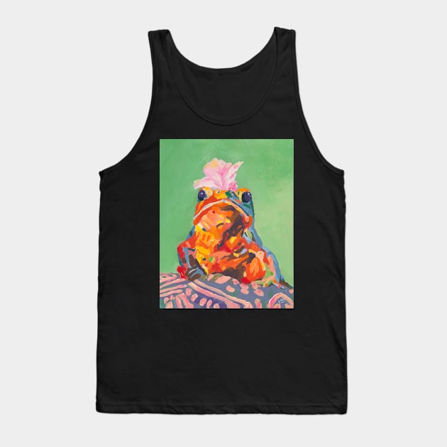 Rainbow Frog Acrylic Pop-Art Tank Top by venglehart